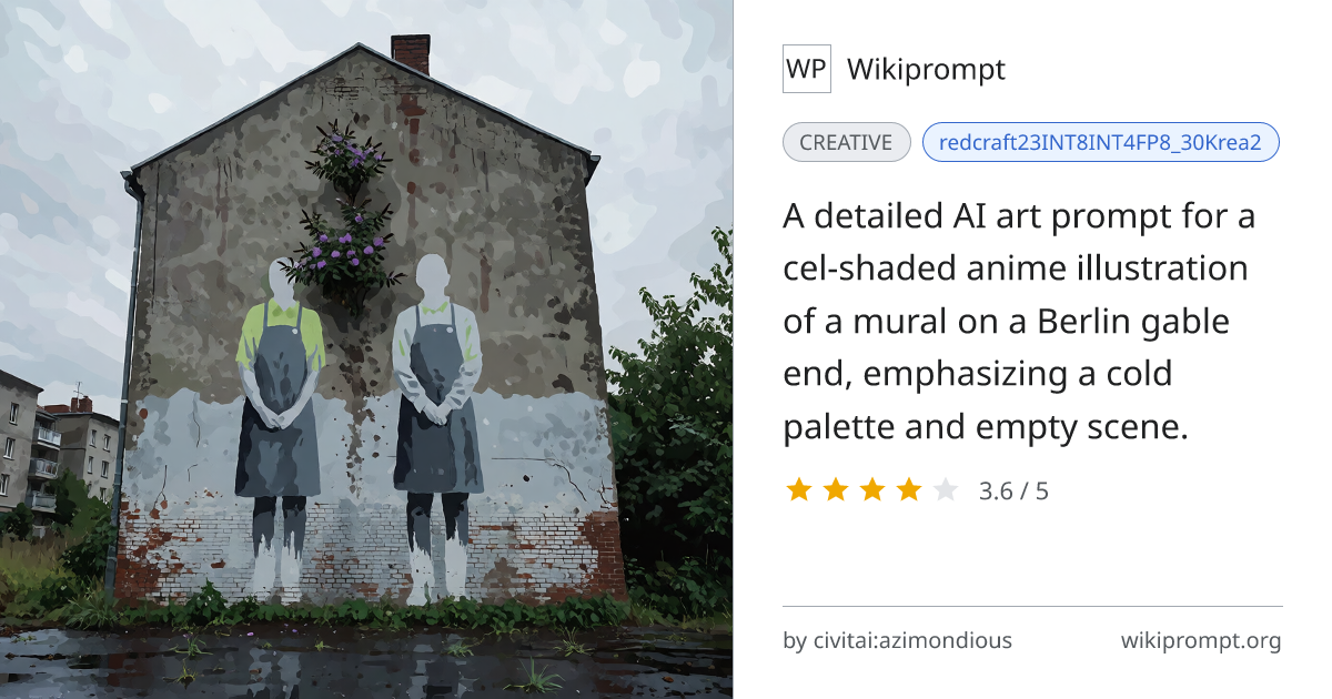 Painterly Anime Mural in Cold Berlin Palette | Wikiprompt