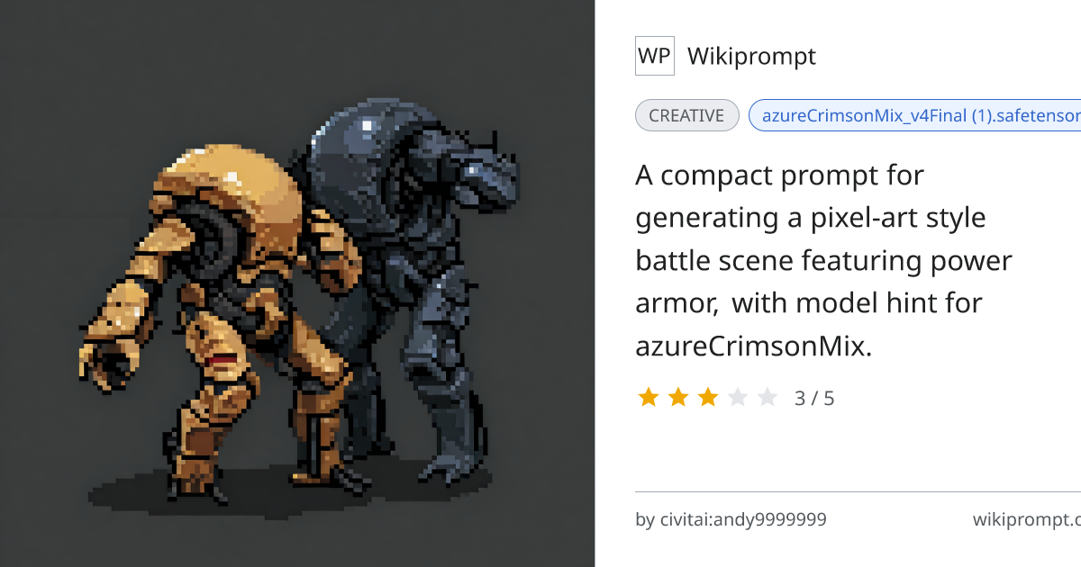 Pixel Art Power Armor Battle Scene | Wikiprompt
