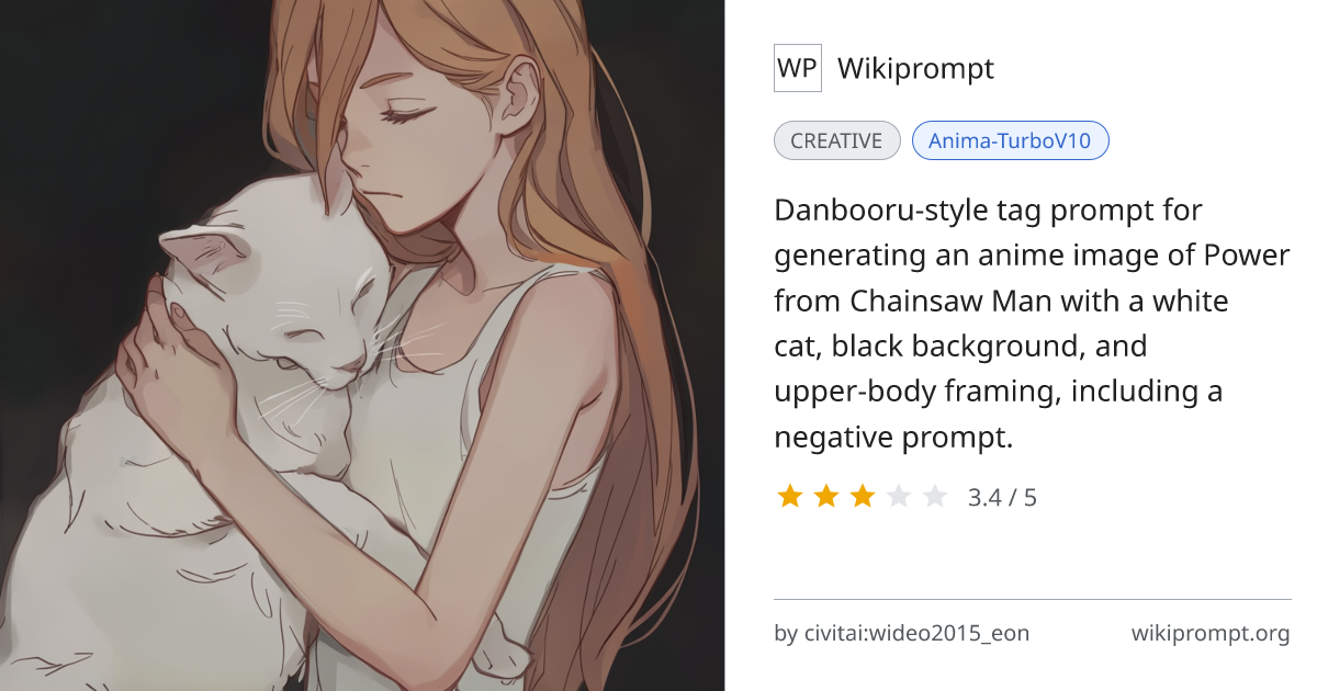 Power (Chainsaw Man) Anime Character Tag Prompt | Wikiprompt