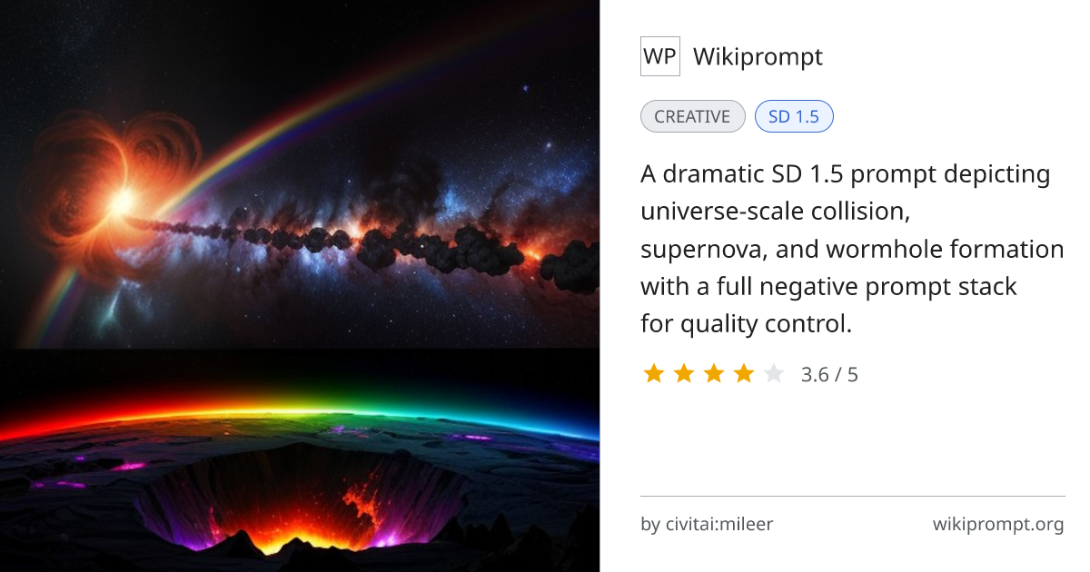 Rainbow universe collision explosion | Wikiprompt