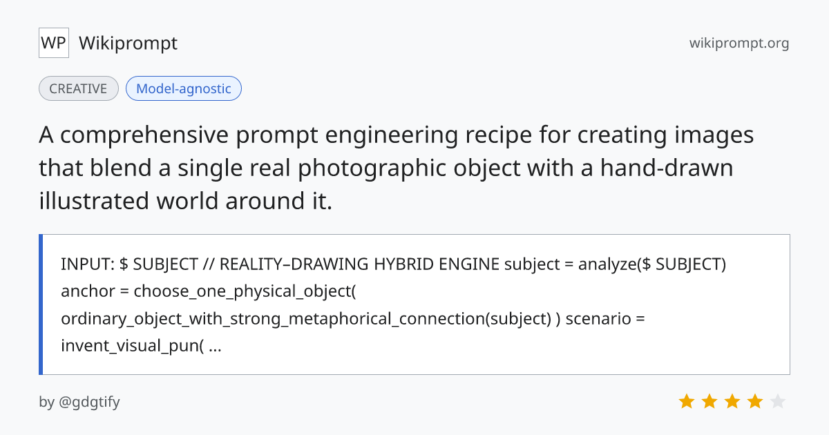 Reality-Drawing Hybrid Image Engine | Wikiprompt