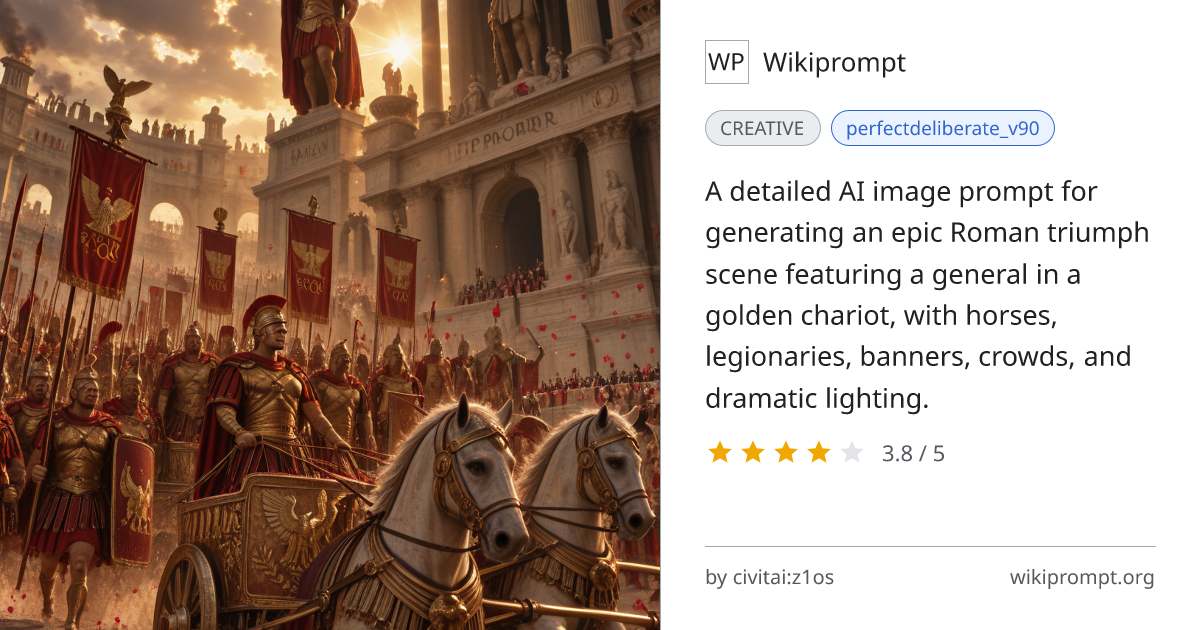 Roman Triumph Golden Chariot Scene | Wikiprompt