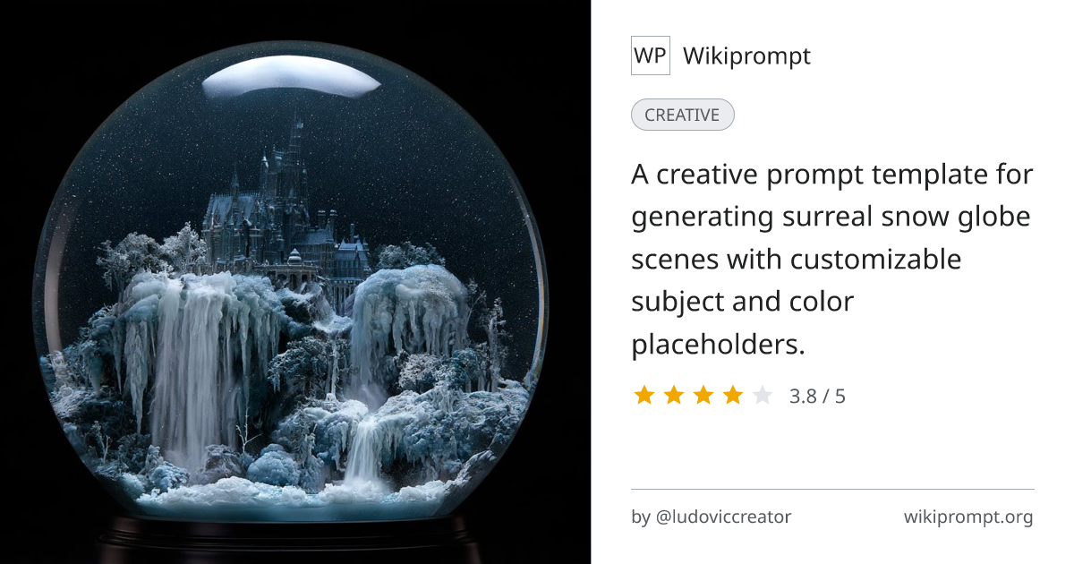 Snow Globe Surrealism Prompt | Wikiprompt