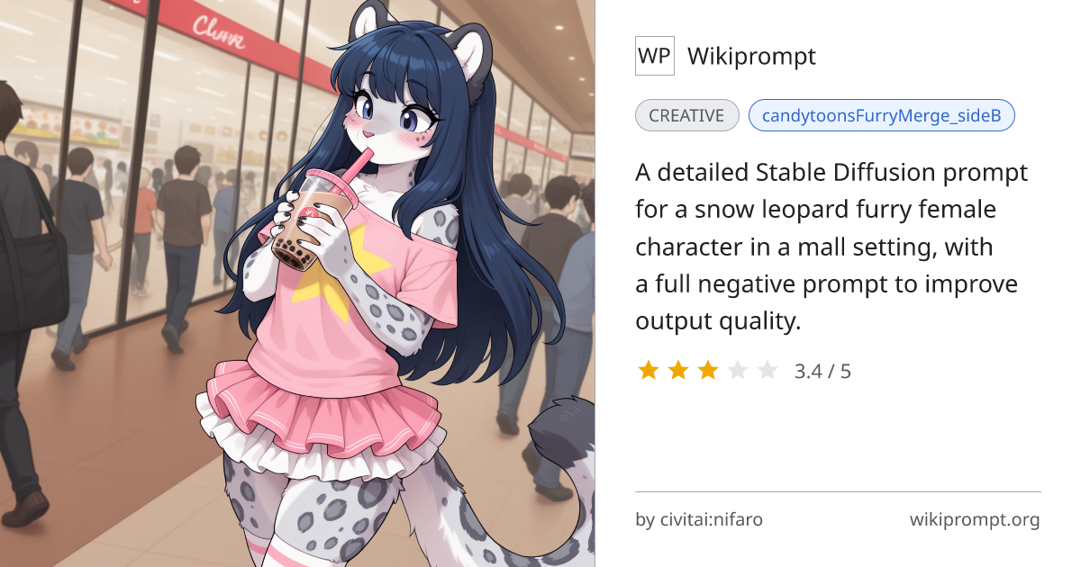 Snow Leopard Furry Character Prompt | Wikiprompt