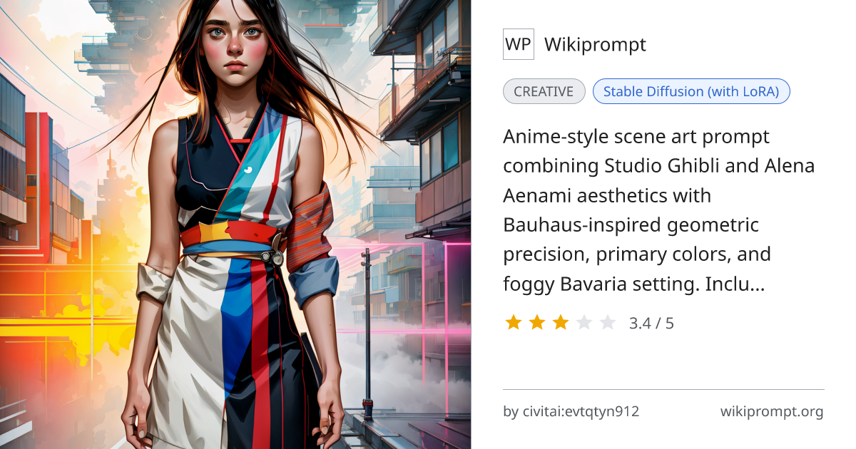 Studio Ghibli Bauhaus Scene Art Prompt | Wikiprompt