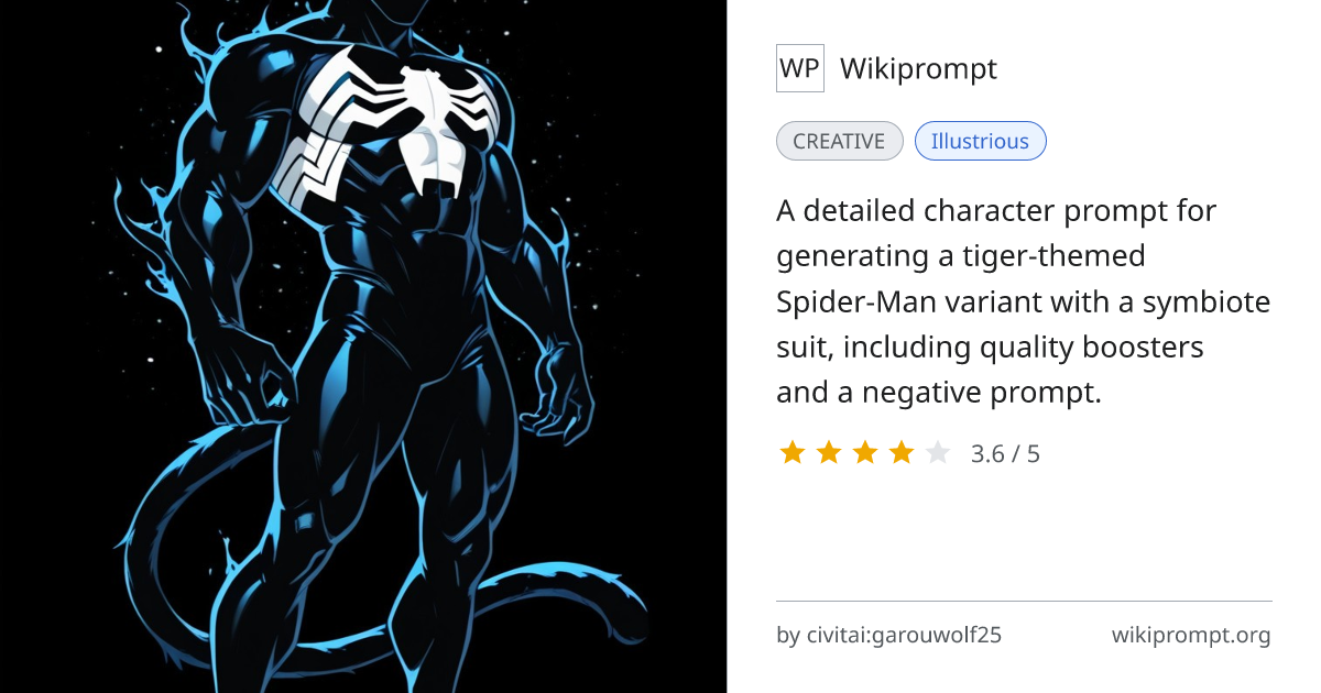 Tiger Boy Spider-Man Character Prompt | Wikiprompt