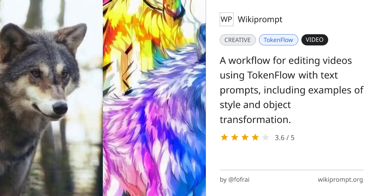 TokenFlow video editing with prompts | Wikiprompt