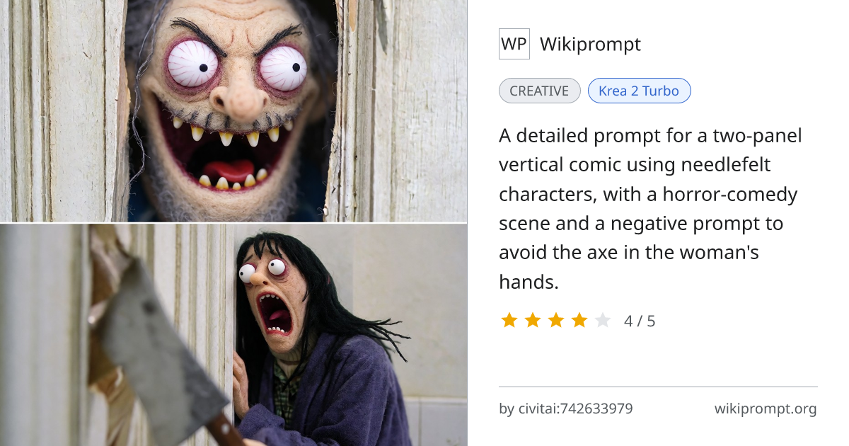 Two-Panel Needlefelt Horror Comic | Wikiprompt