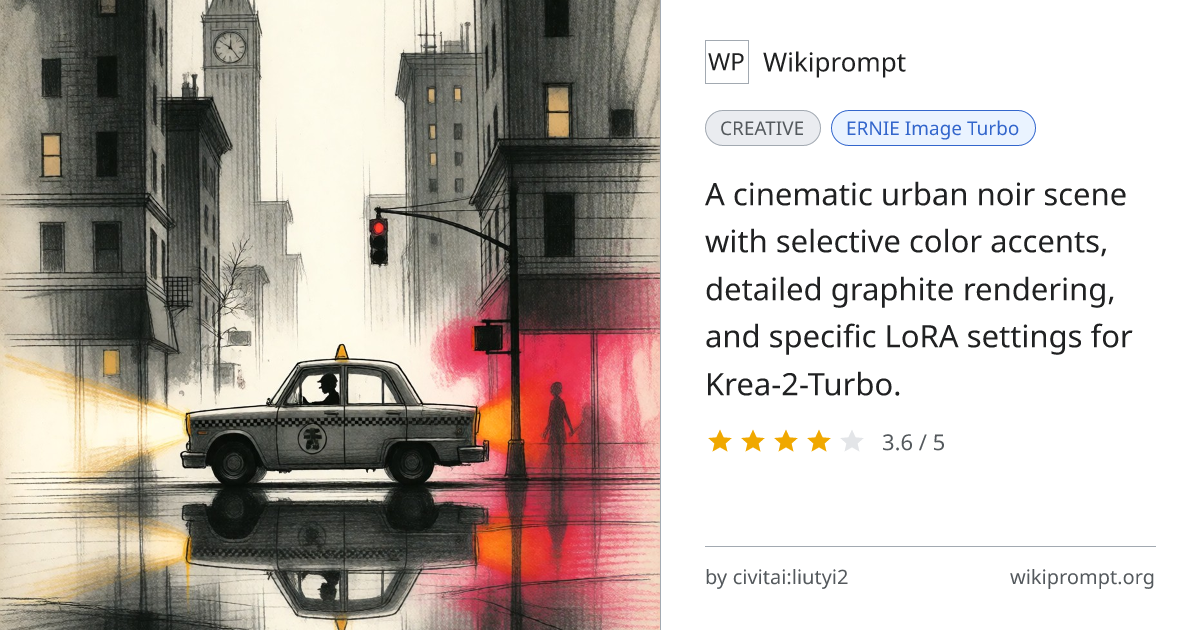 Urban Noir Selective Color Pencil Illustration | Wikiprompt